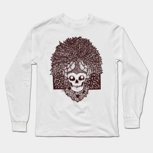 Skull and Tree Crown Long Sleeve T-Shirt